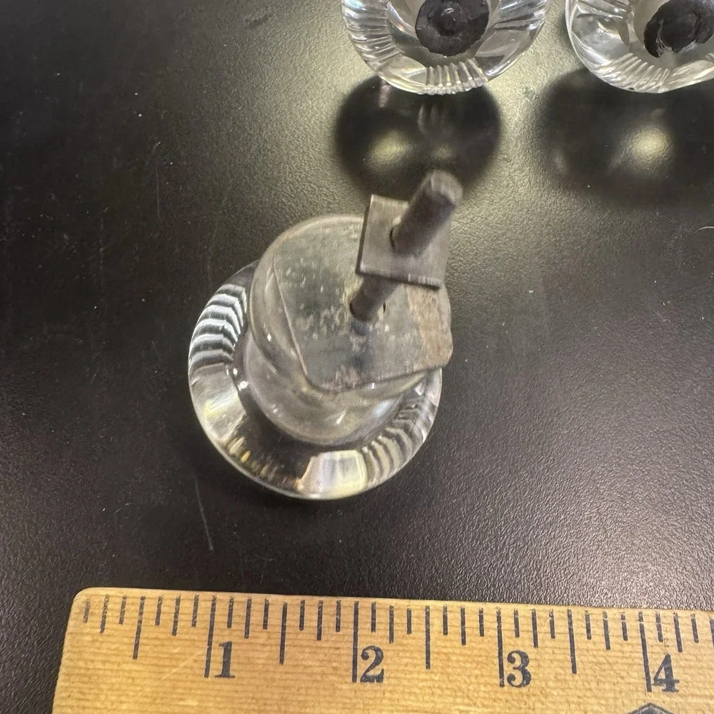 Vintage 2 Inch Round Glass Dresser‎ Drawer Knobs  1.5